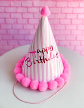Load image into Gallery viewer, Party Hat with Pom Poms