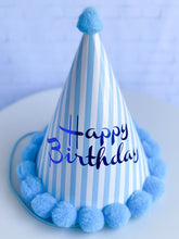 Load image into Gallery viewer, Party Hat with Pom Poms