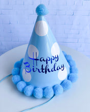 Load image into Gallery viewer, Party Hat with Pom Poms
