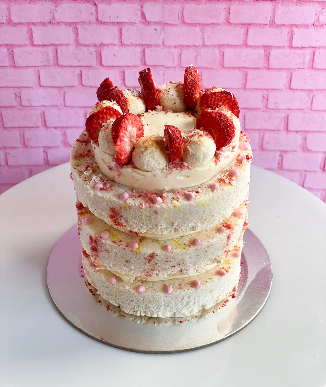 Strawberry Funfetti Cake