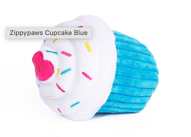 Zippy Paws Plush Squeaker Cupcake Toy