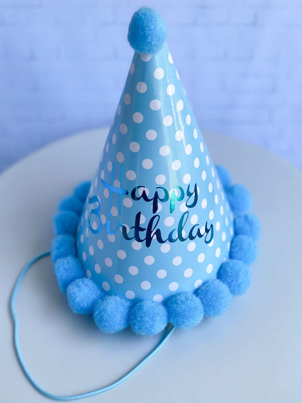 Party Hat with Pom Poms